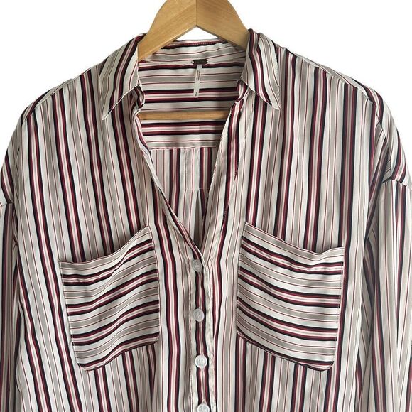 Free People Ivory Mad About You Striped Shirt - Picture 4 of 7
